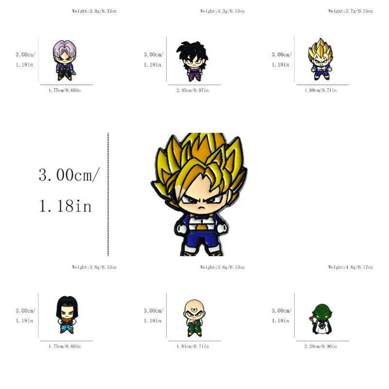 7pcs Set Cute Manga Brooches f - Embroidery Reddit ulasan dan harga