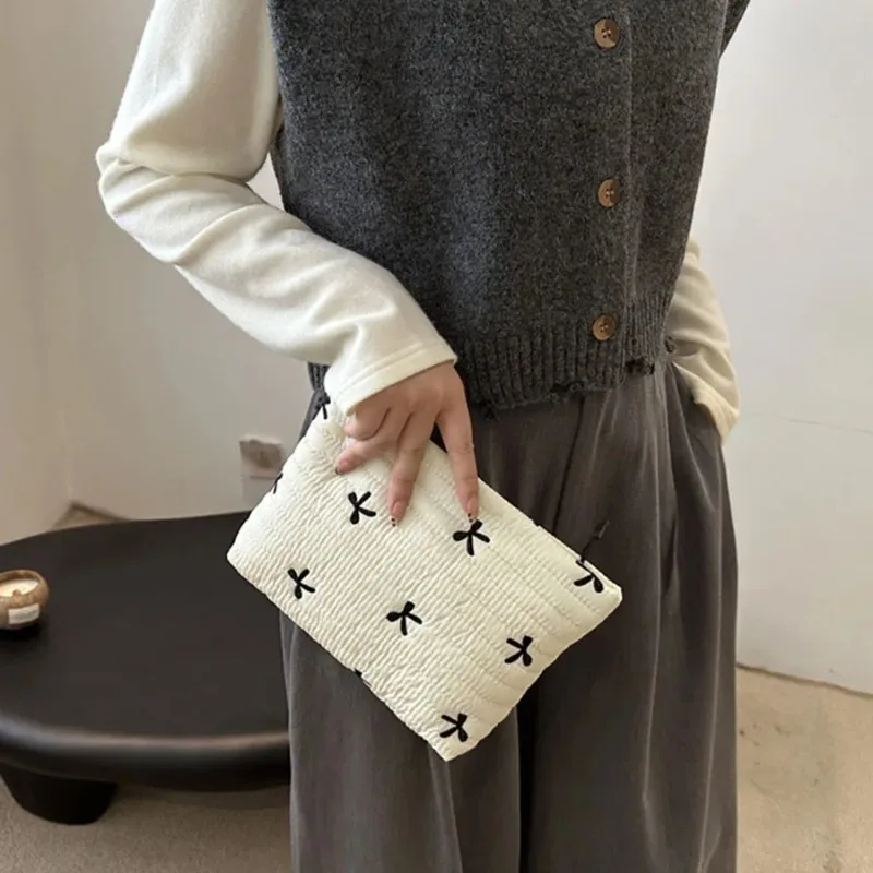 Cute Makeup Bag with Zipper La - Embroidery Bag ulasan dan harga