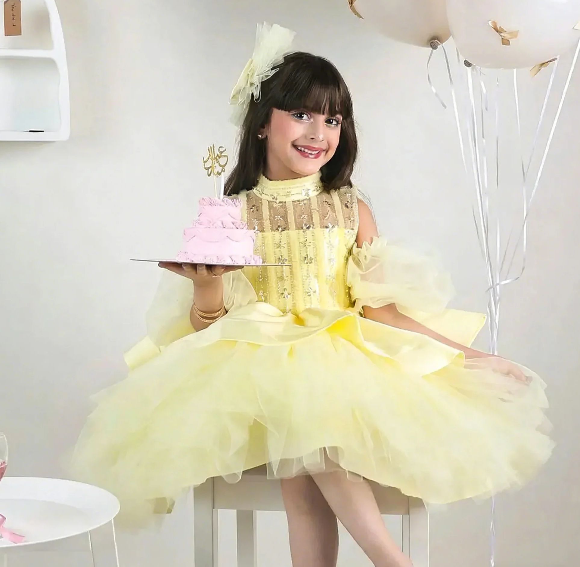 Yellow Flower Girl Dresses for - Embroidery Yellow Dress ulasan dan harga
