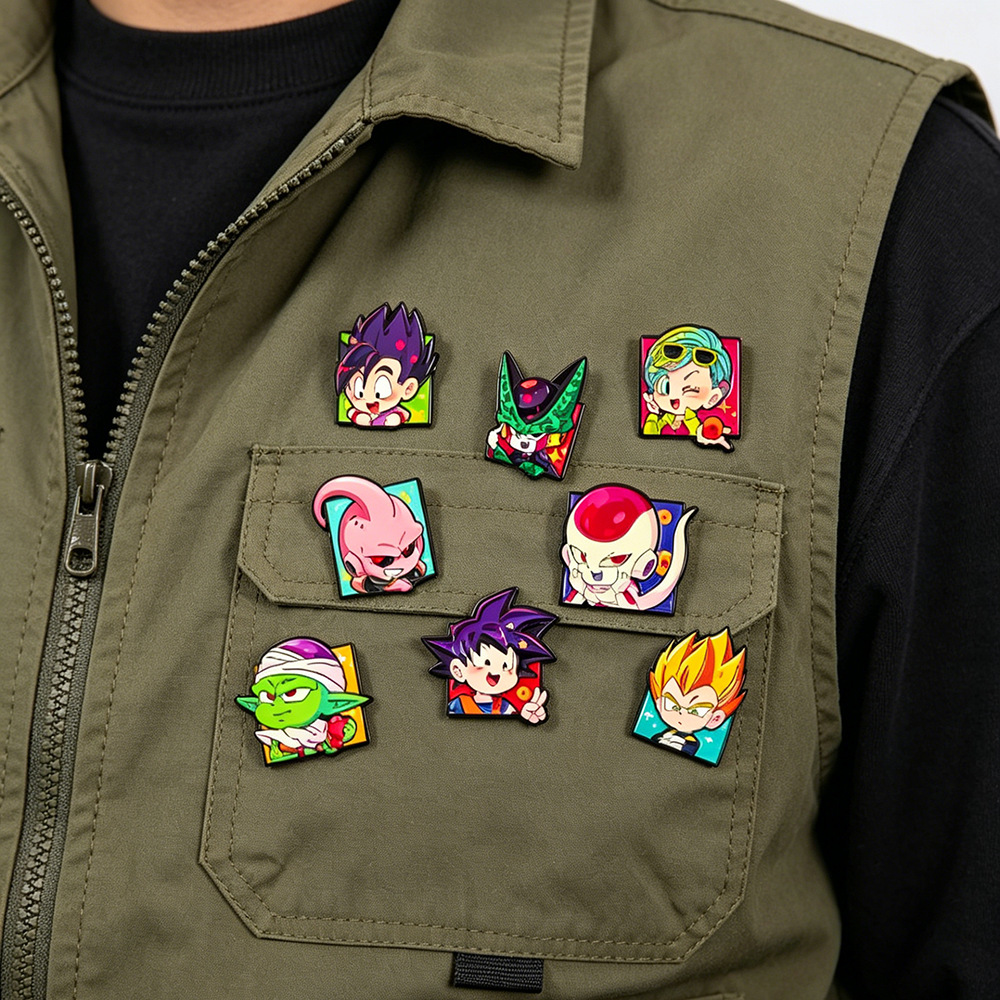 8Pcs Chibi Goku Character Enam - Embroidery Reddit ulasan dan harga